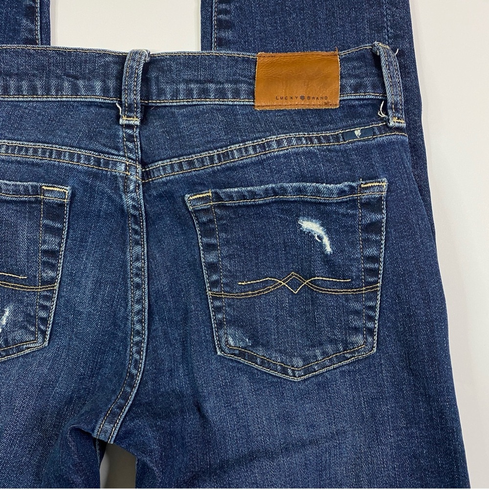 Lucky‎ Brand Jeans Women's 0 Sienna Slim Boyfriend Distressed Denim Medium Wash - Picture 10 of 12